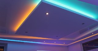 Натяжной потолок с подсветкой Белая Калитва, цена от 2116 руб.